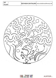 Mandala boyama sayfaları